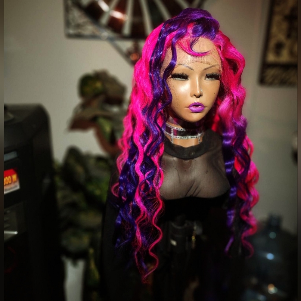 30inch Black Barbie human hair t part lace wig